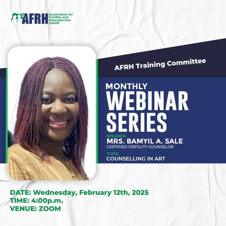 AFRH Monthly Webinar Series – Counselling in ART